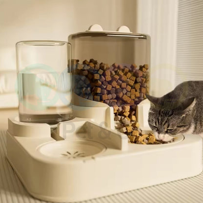 Feeder and Water Dispenser Set for Cats & Dogs